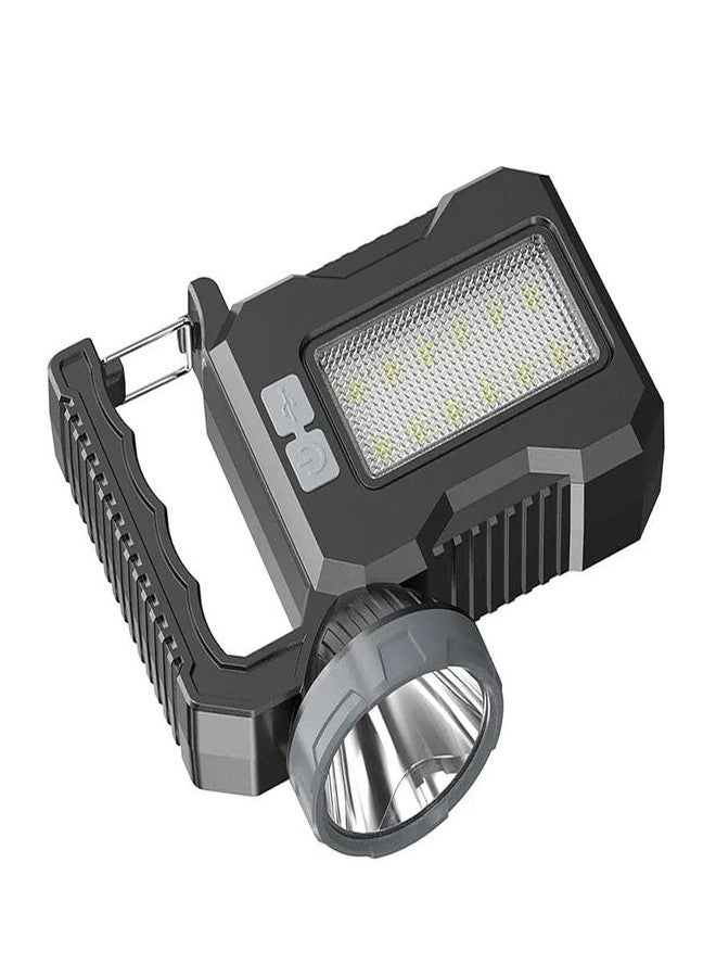 Jenibri 1Pack, Solar Flashlight, Solar Powered Flashlight for Multi Function with Emergency，Portable Bright Camping Rechargeable Flashlights for Home, Outdoor Hiking, Power Outages - Image 1